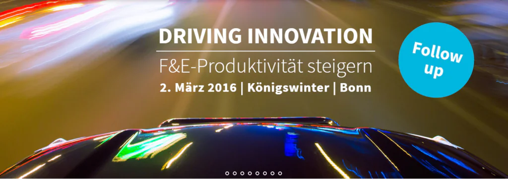 Innovationskonferenz "Driving Innovation" mit Innovationsberatung Tom Spike, 2. März 2016